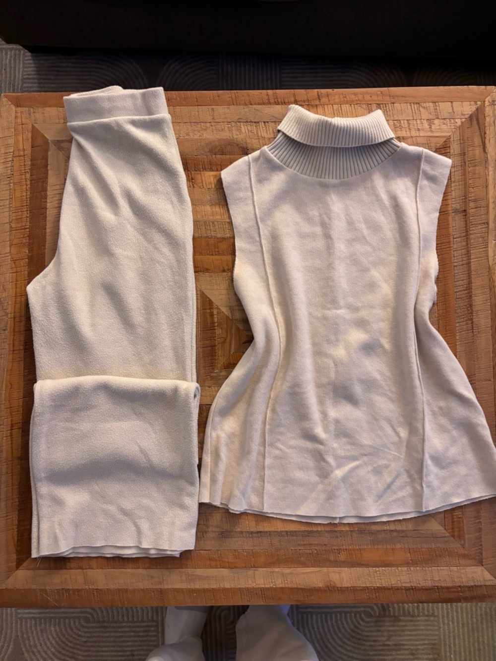 Zara Cream Knit Two-Piece Set